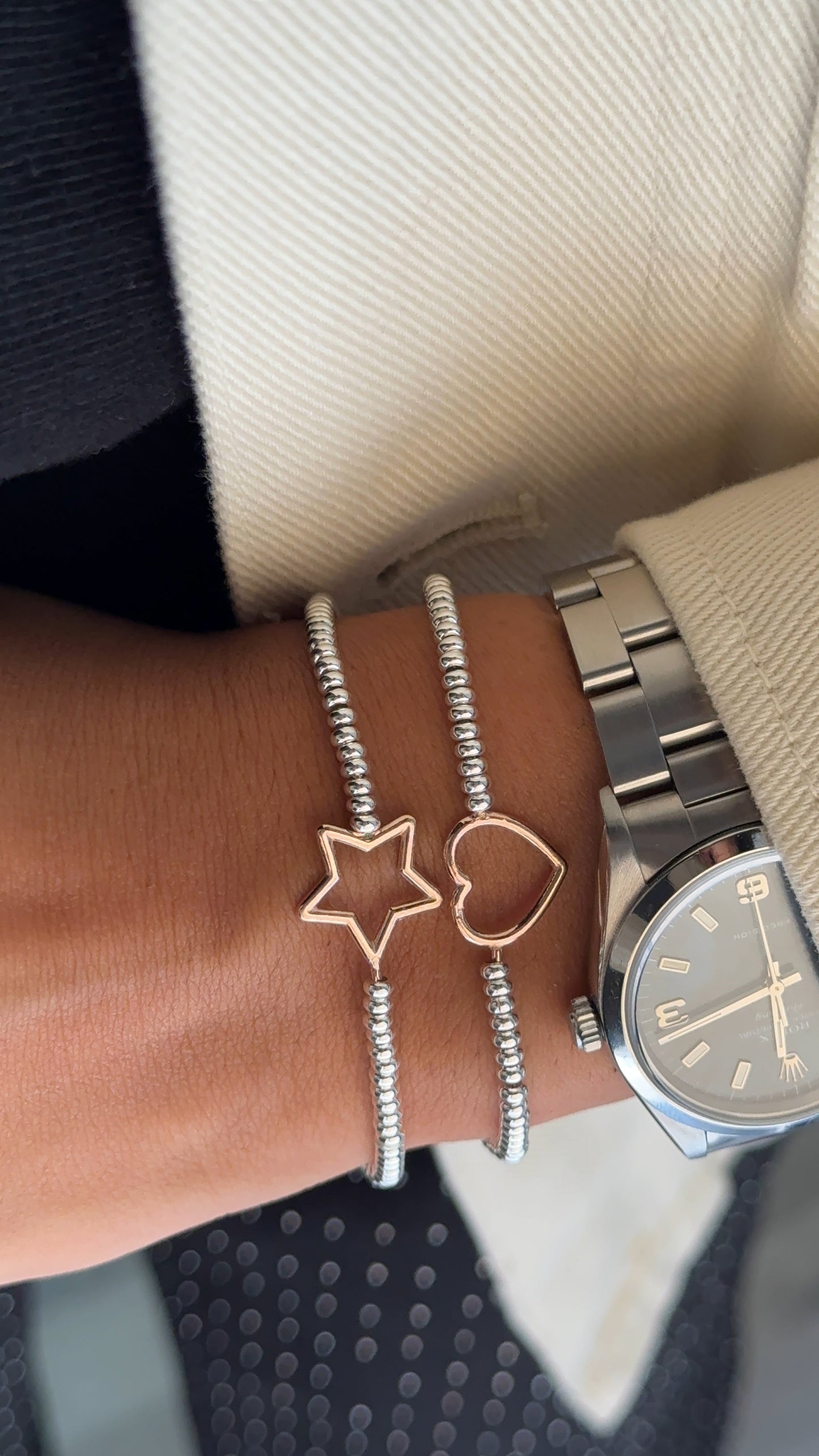Bracciale stella /cuore  traforata