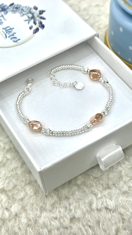 Bracciale rondelline e sassolini